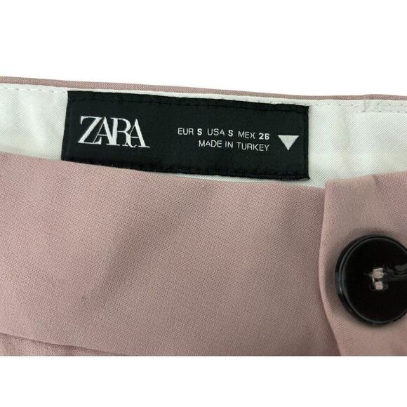Zara Womens Dress Pants Trousers S Pink Double Pleat Pockets 4661/506 NWT - Picture 4 of 12